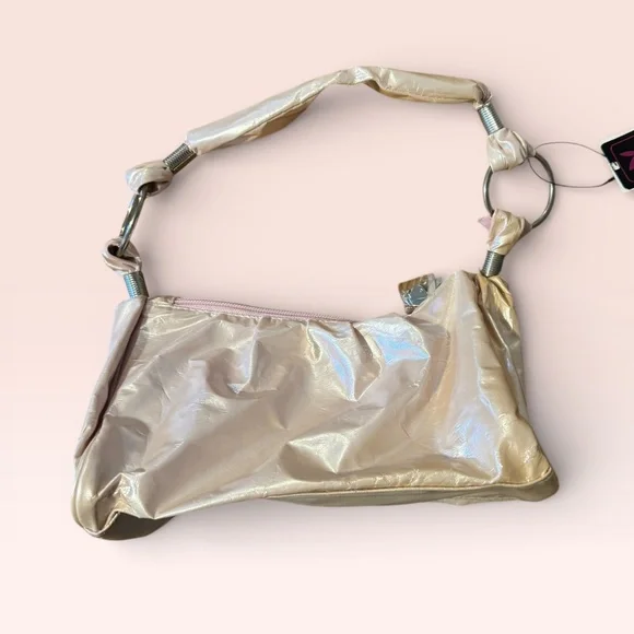 Playboy Bunny Disco Logo Metallic Vintage Y2K Hobo Bag Shoulder Purse New - Picture 2 of 4
